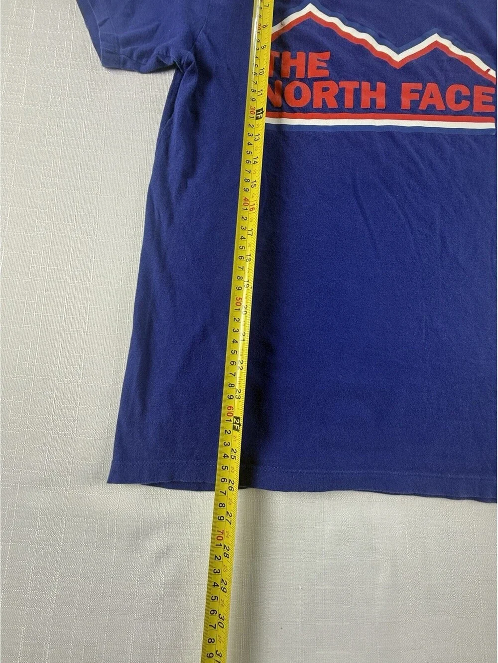 The North Face Graphic Logo T Shirt Men’s Small Blue Red Short Sleeve Cotton Tee
